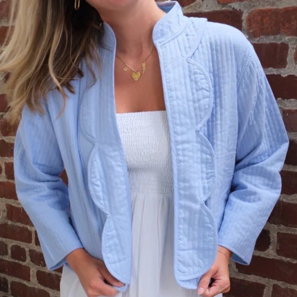 MADISON MATHEWS Light Blue Quilted Women's Jacket - NWT